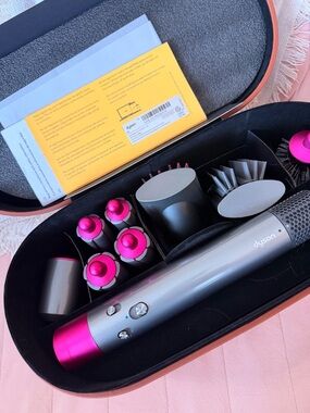 Dyson silver and fuchsia multi-attachment styling set